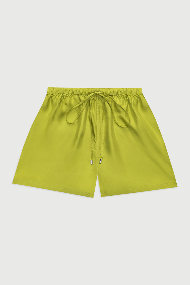 The Drawstring Short, Silk Twill